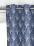 John Lewis custom deco fan curtains indigo, UK version