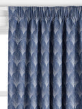 John Lewis custom deco fan curtains indigo, UK version