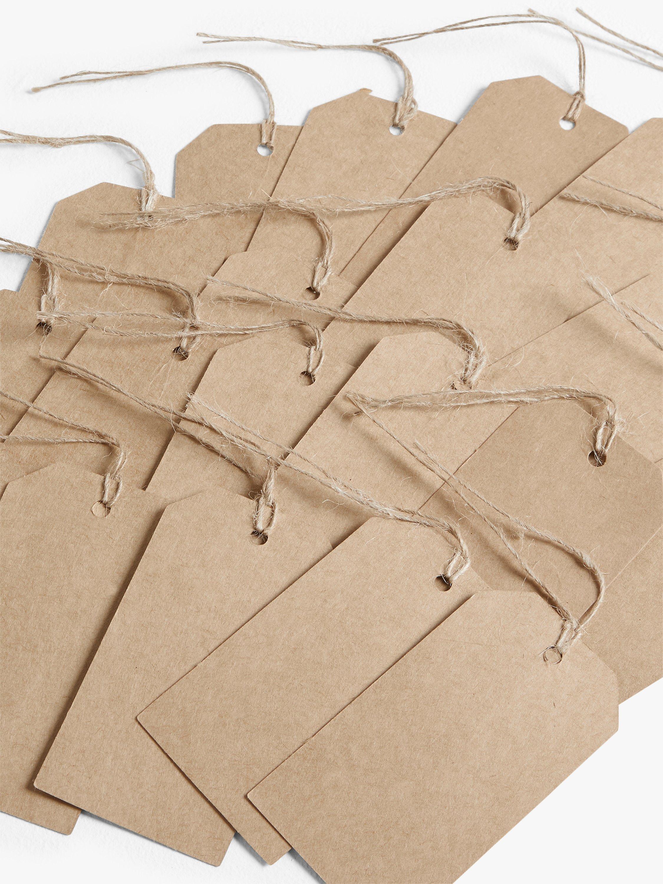 John Lewis Kraft gift tags pack of 20 - British product