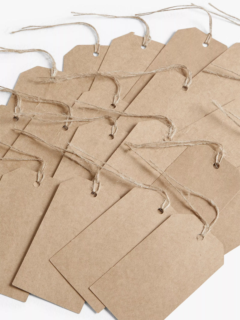 John Lewis Kraft gift tags pack of 20 - British product