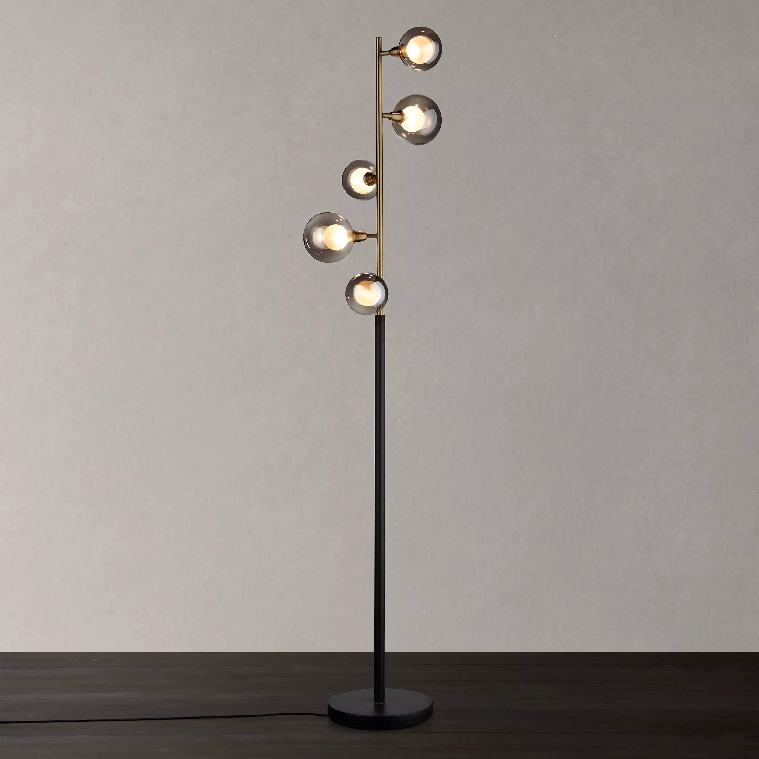 John Lewis Huxley floor lamp Smoke Antique Brass (British brand)