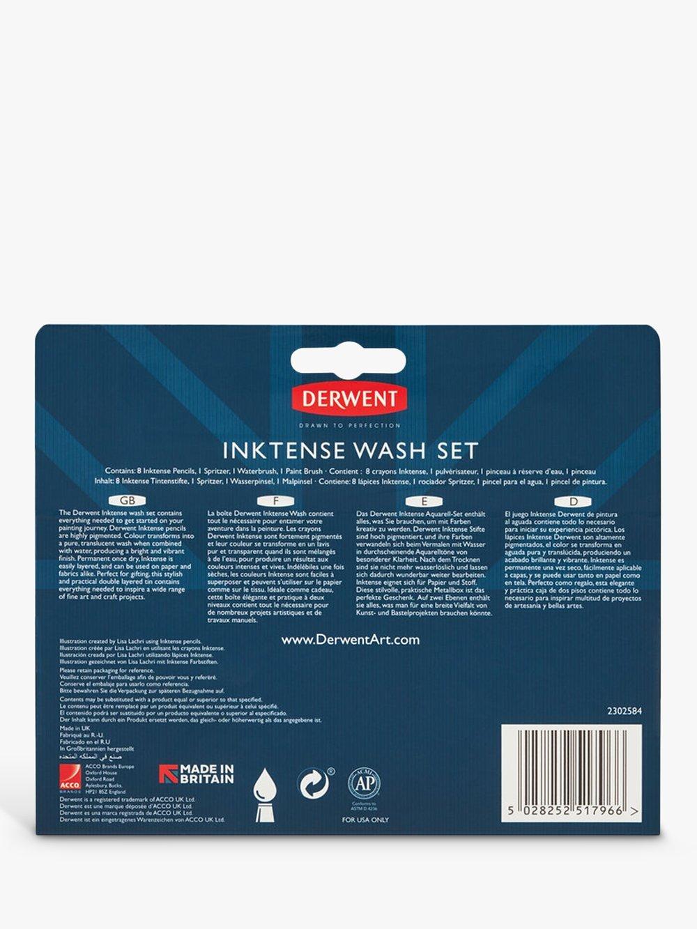 Derwent Inktense wash colouring pencil set - British product
