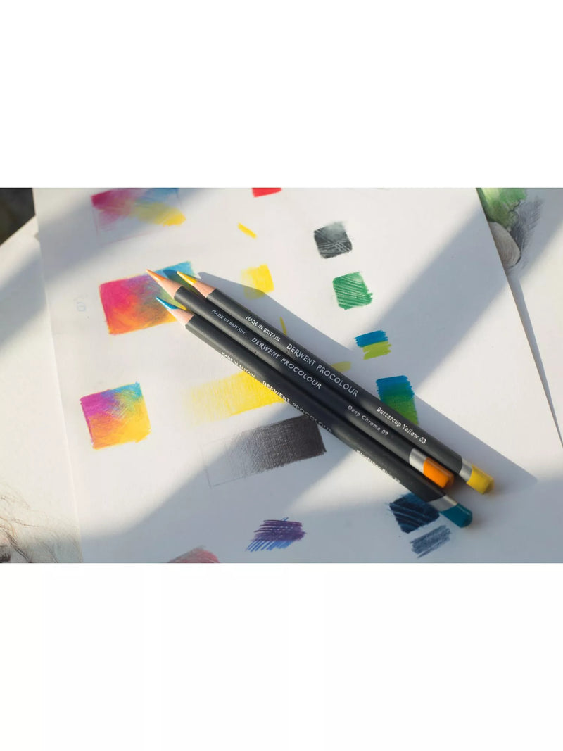 Derwent Procolour coloured pencils 24-piece tin - British product