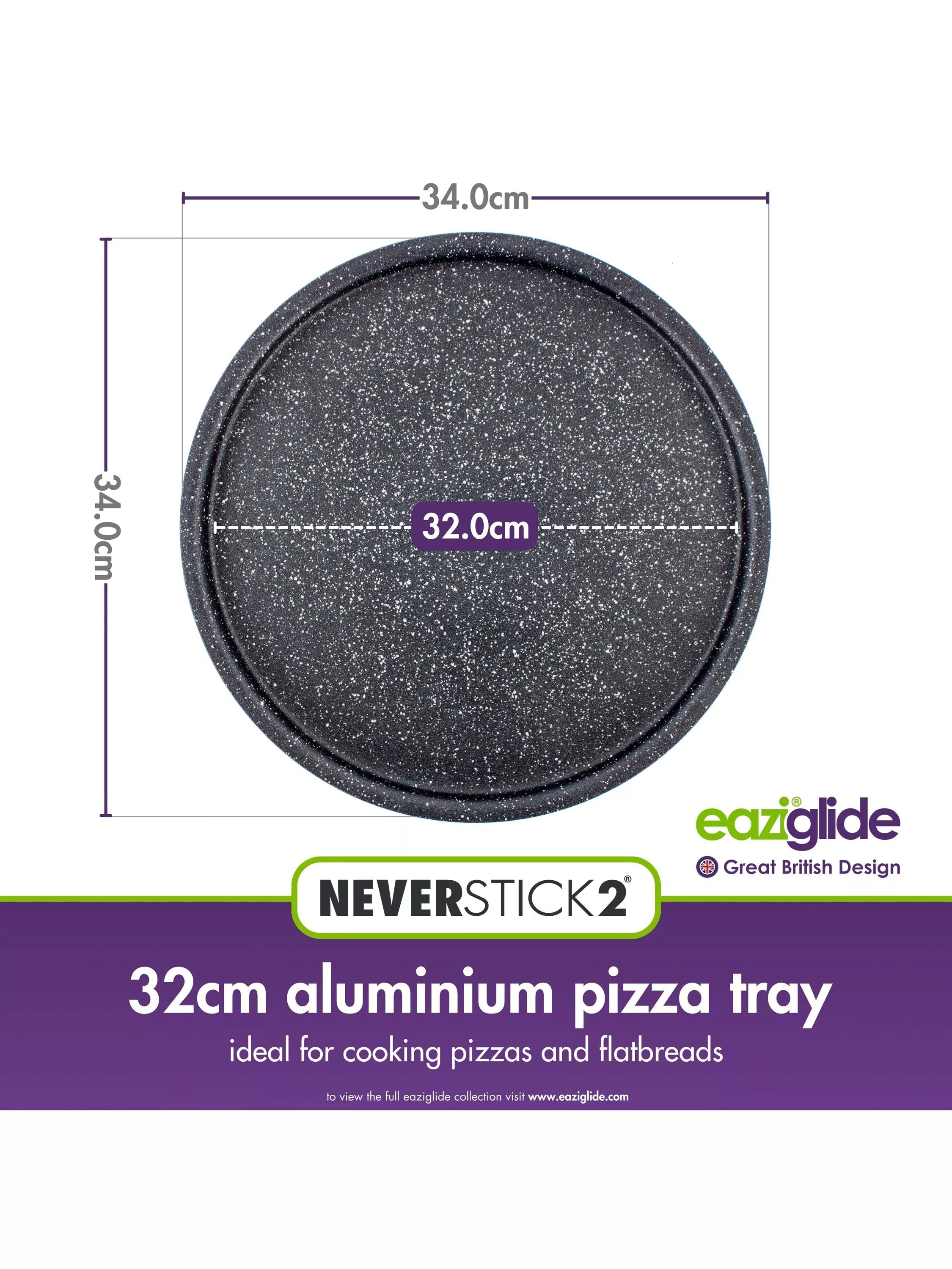 Eaziglide Neverstick2 pizza tray 32cm - British product