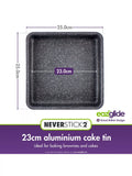 Eaziglide Neverstick2 square baking tin 23cm - British product