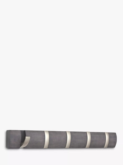 John Lewis Umbra 5 Flip Hook Wall Hooks 51cm- Buy online at McGrocer