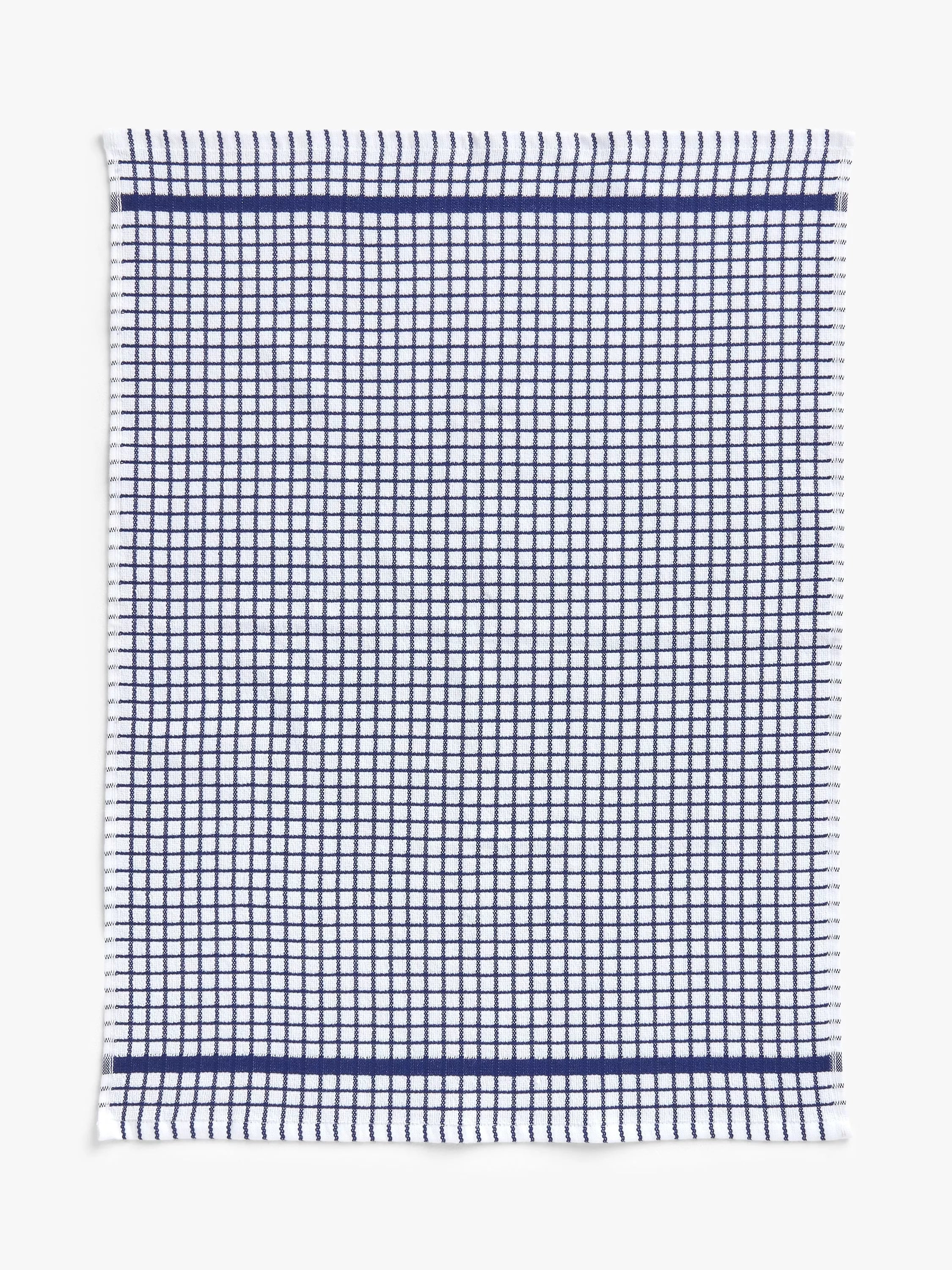 John Lewis Check Terry Cotton Tea Towel