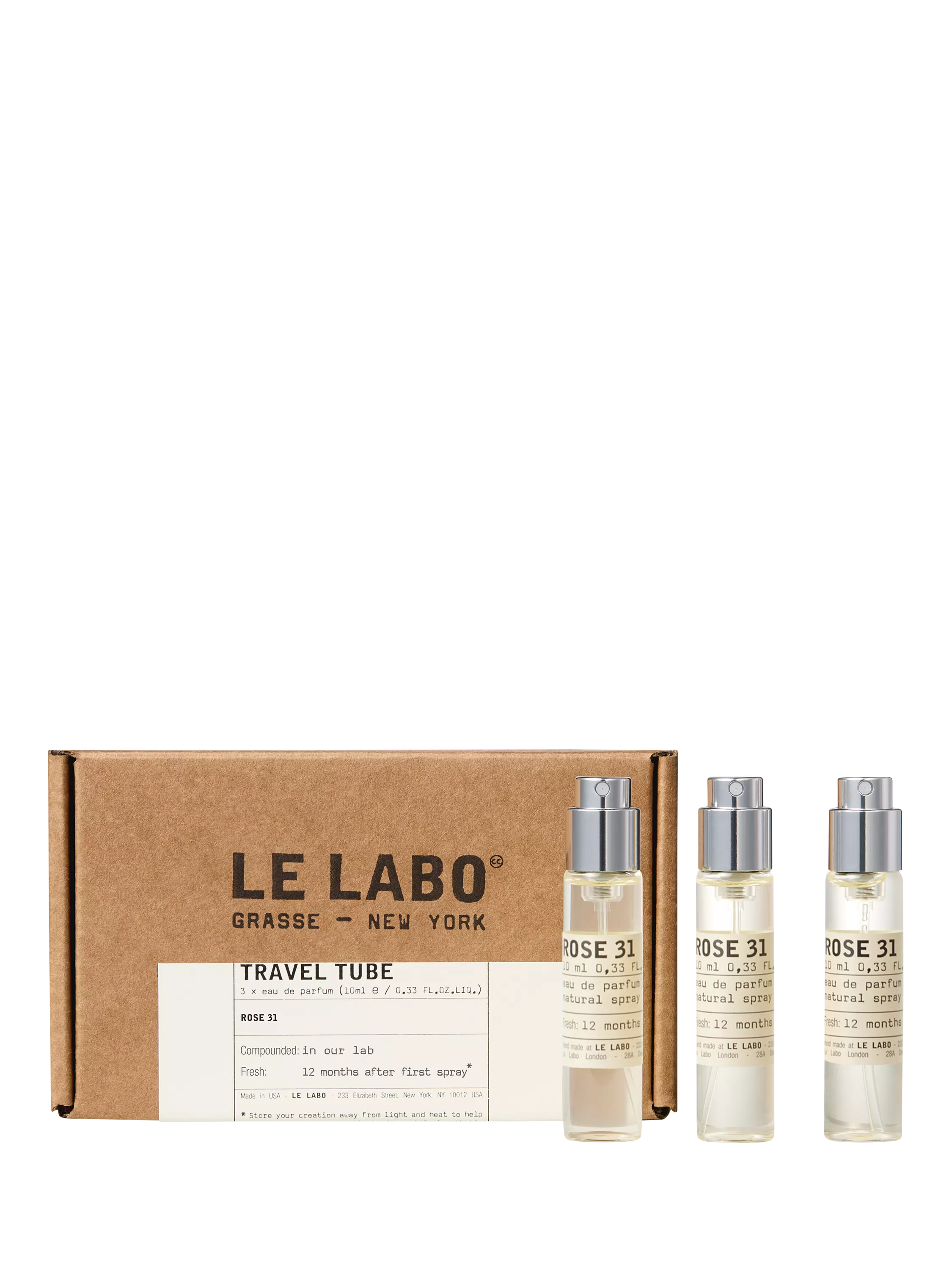 Le Labo Rose 31 Eau de Parfum Travel Refill Set, 3 x 10ml, UK version