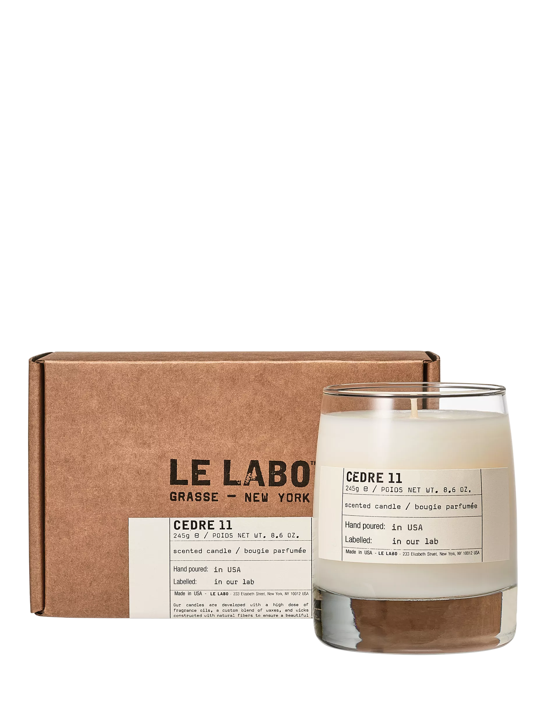 Le Labo Cedre 11 scented candle 245g, imported from the UK