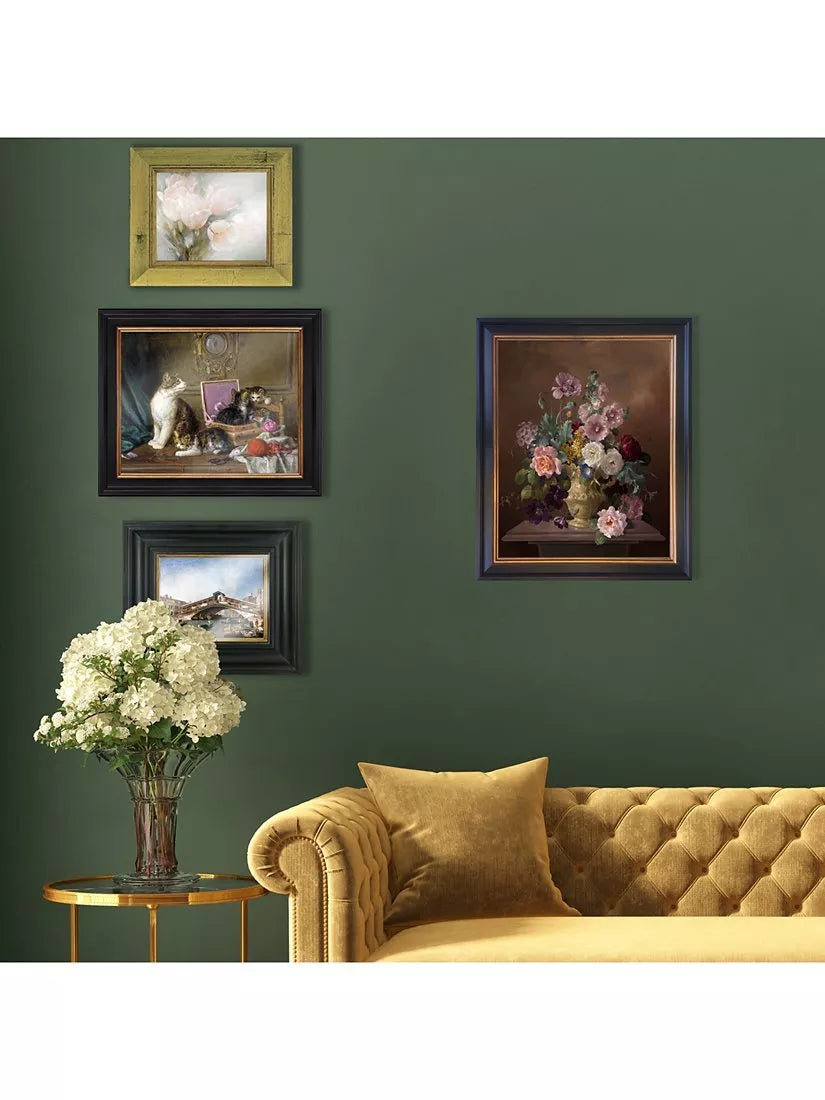 Brookpace Lascelles framed canvas still life flowers vase 61x51cm, UK version