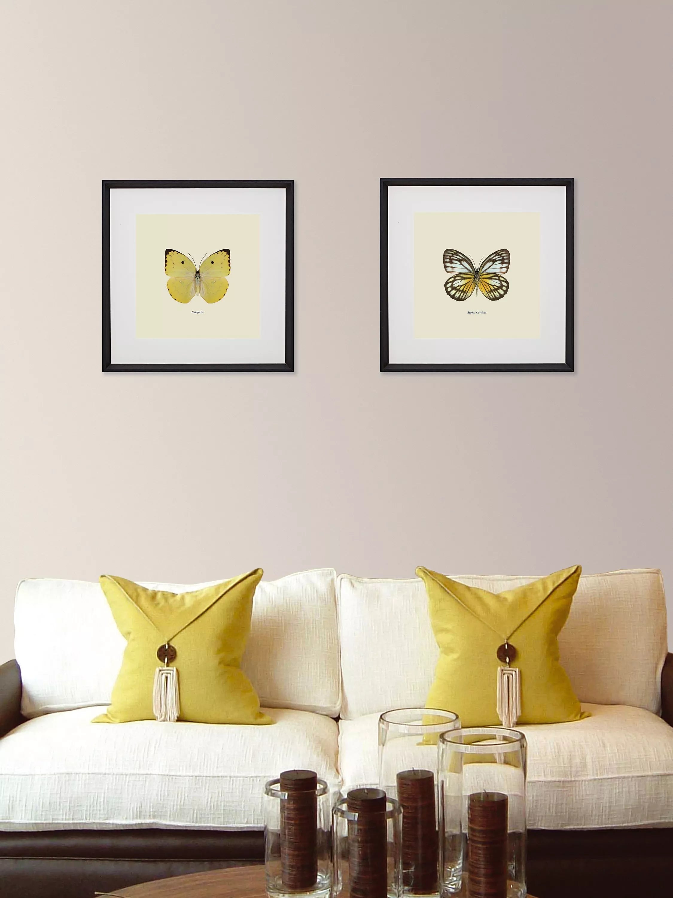 Brookpace Lascelles butterfly framed print 45.5cm (British brand)