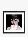 Brookpace Lascelles Audrey Hepburn Red Lips framed print 45.5x45.5cm - British product