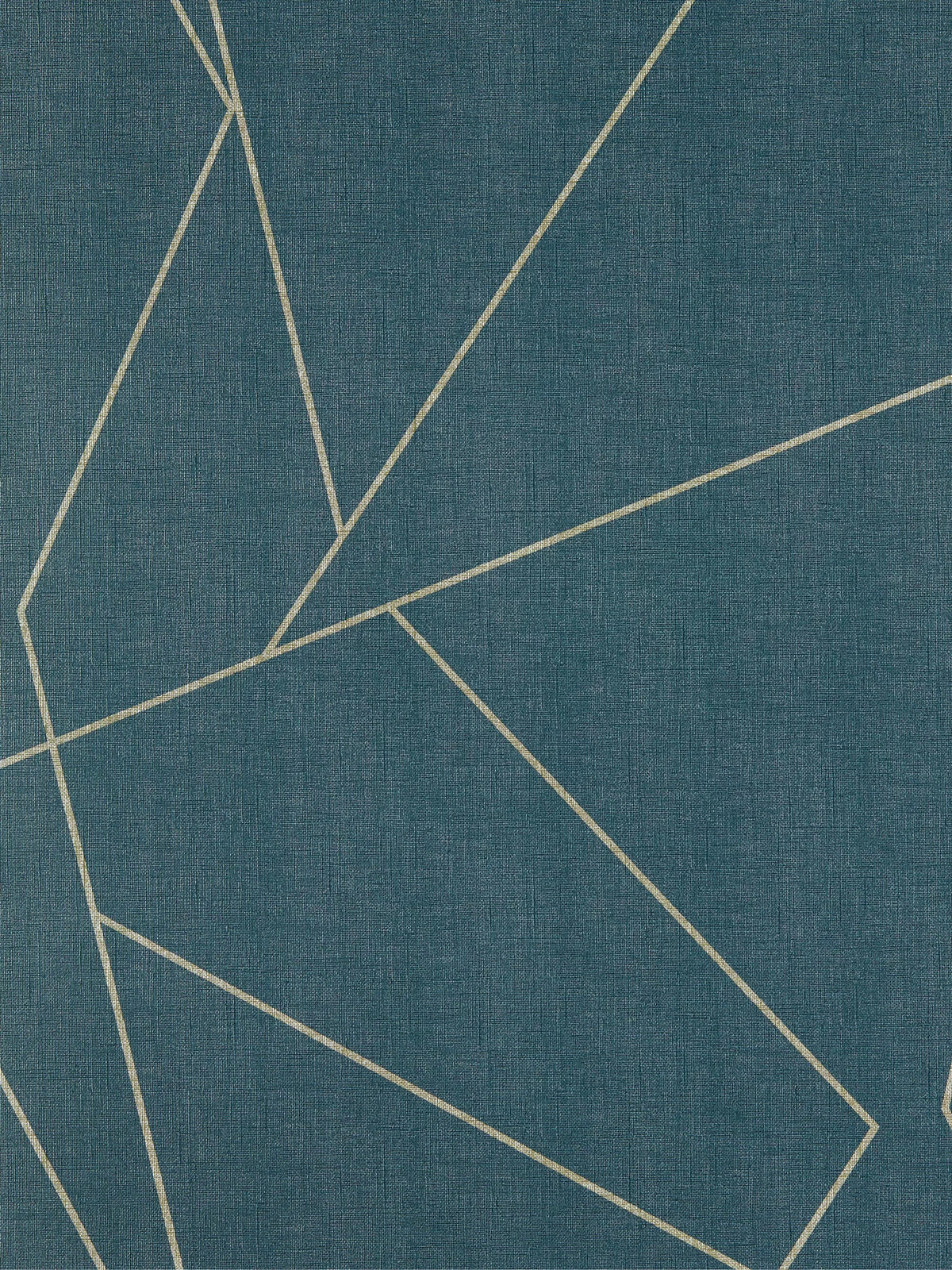 Large scale geometric wallpaper with embossed linen texture and metallic lines, UK version