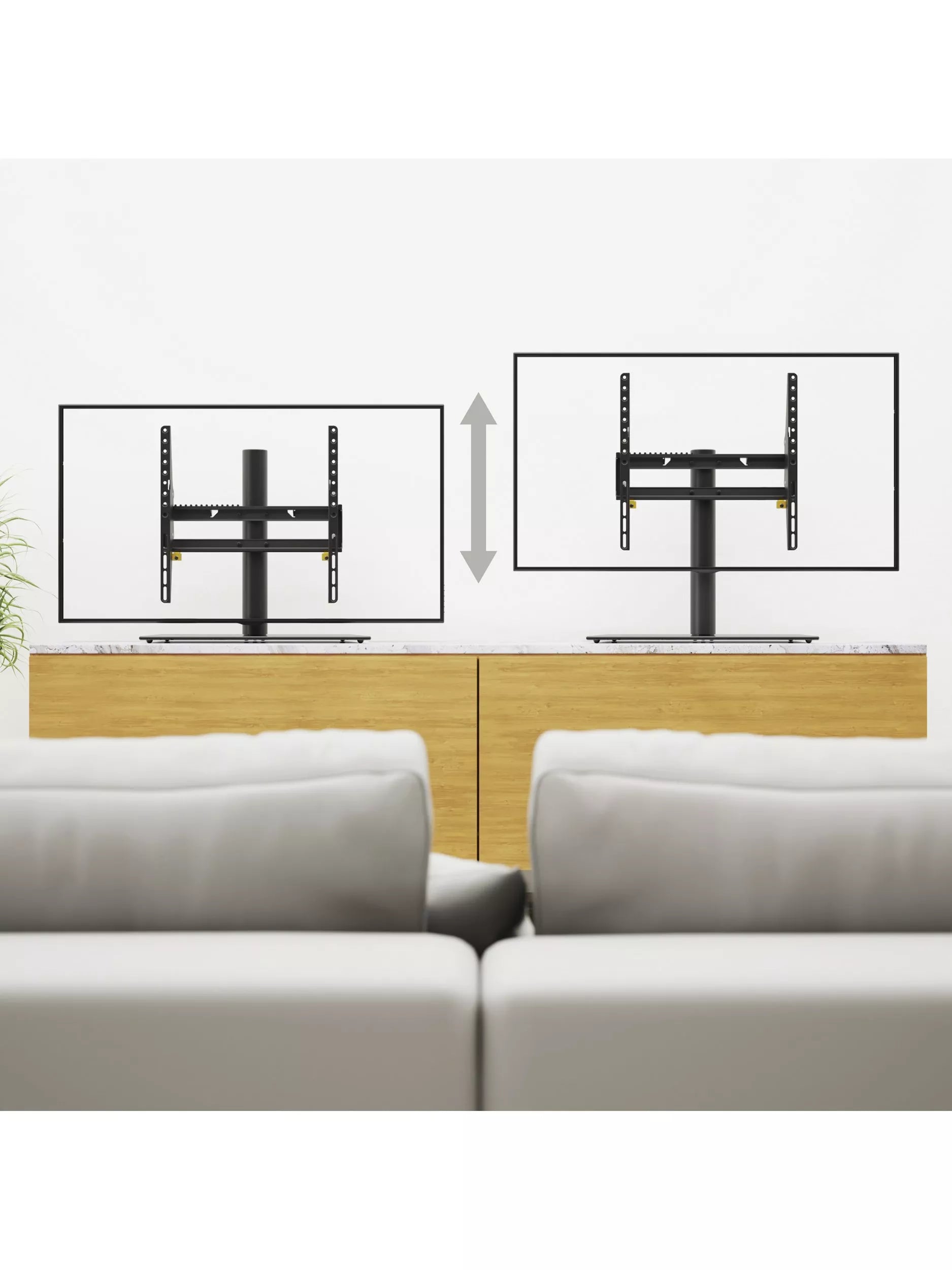 AVF adjustable TV stand for 32-60 inch TVs, black - British brand