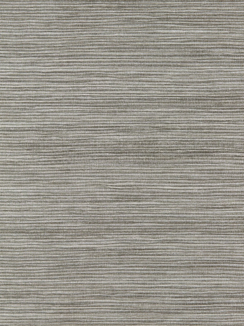 Lisle Wallpaper with Grass Cloth Texture and Metallic Highlights