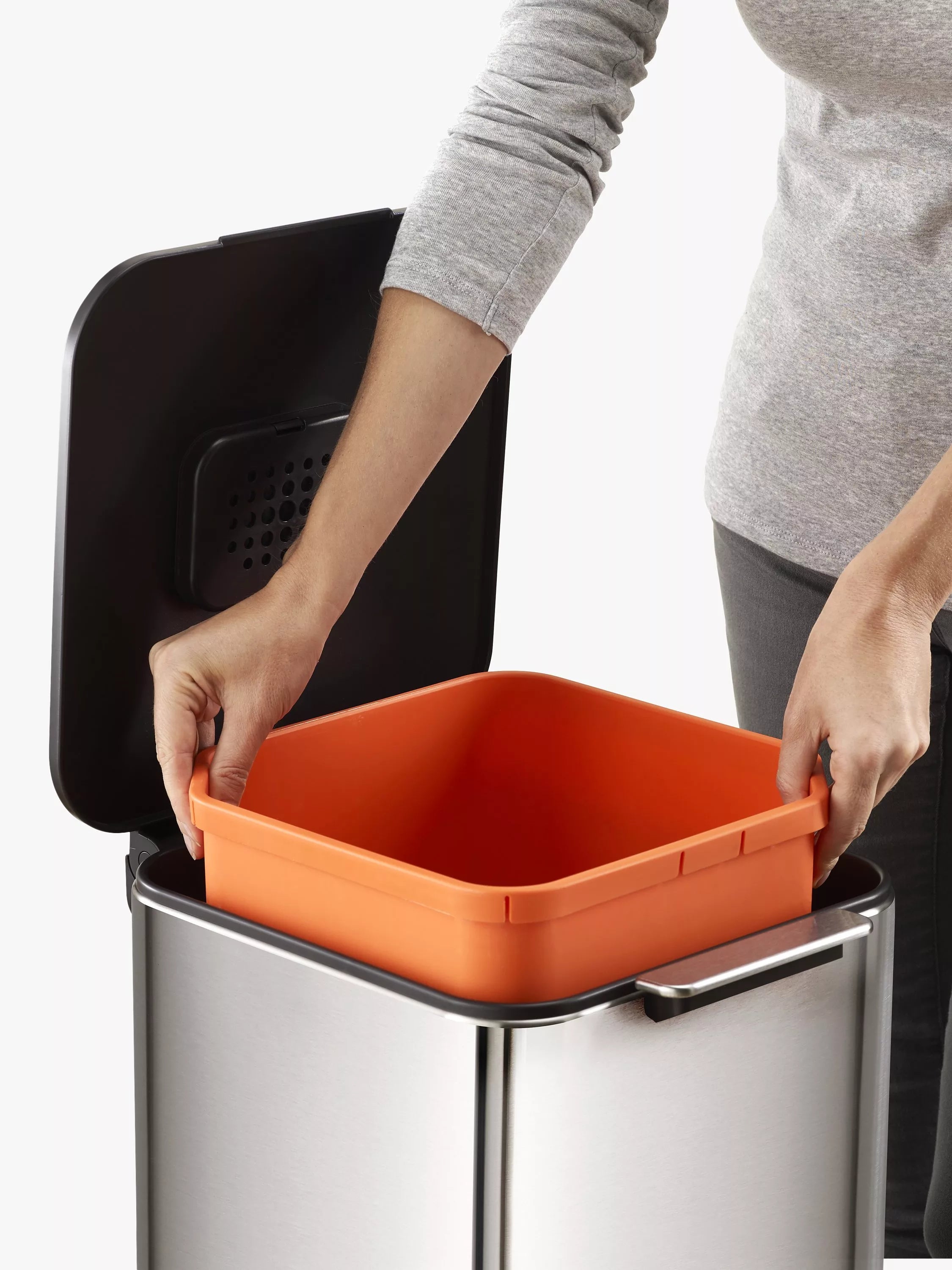 Joseph Joseph Totem Compact bin 40L stainless steel, UK version