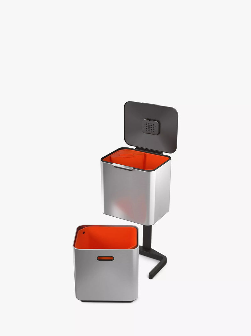 Joseph Joseph Totem Max 60L stainless steel bin, UK version