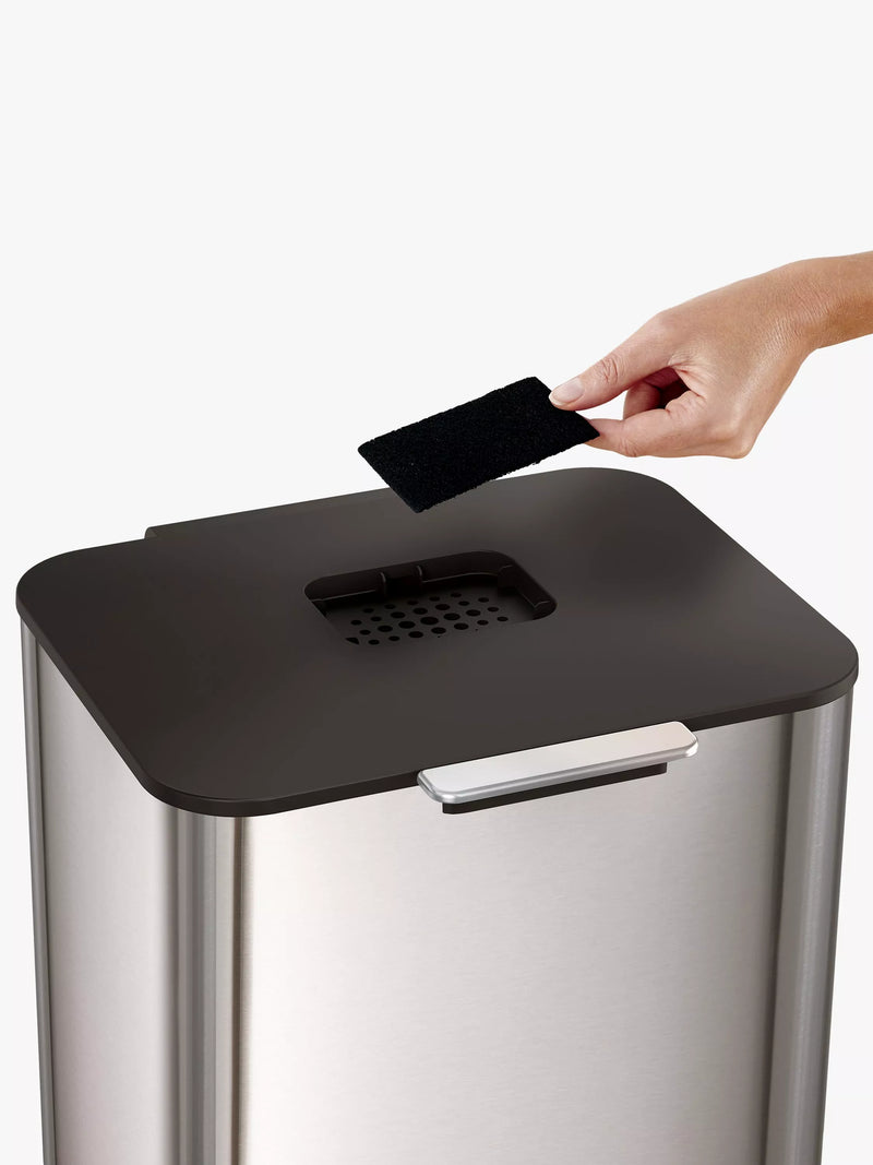 Joseph Joseph Totem Max 60L stainless steel bin, UK version