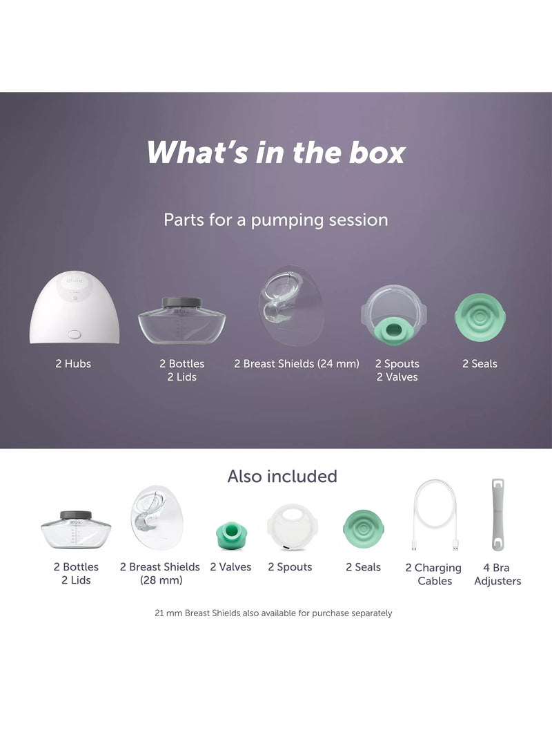 Elvie wearable double electric breast pump with app control - British product