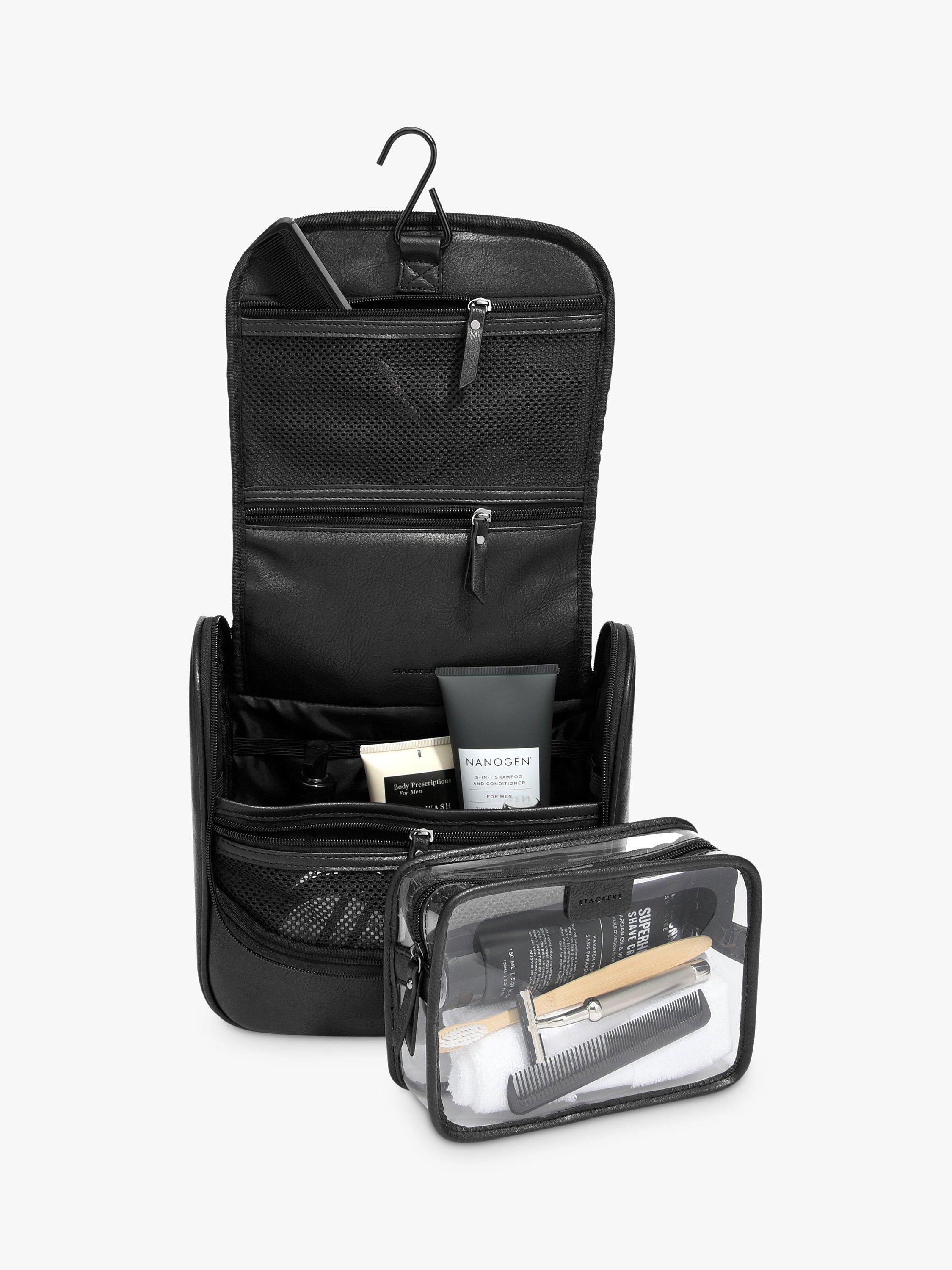 Stackers hanging wash bag clear removable 25x25x12cm (British brand)