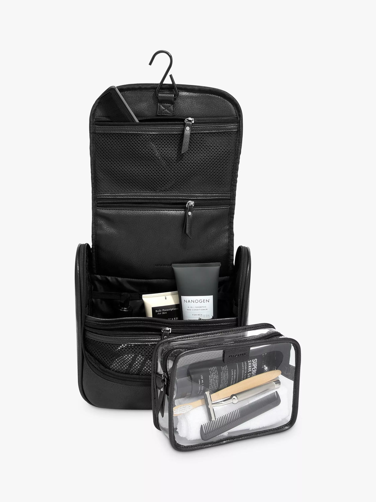 Stackers Men's Hanging Wash Bag - Slate Grey