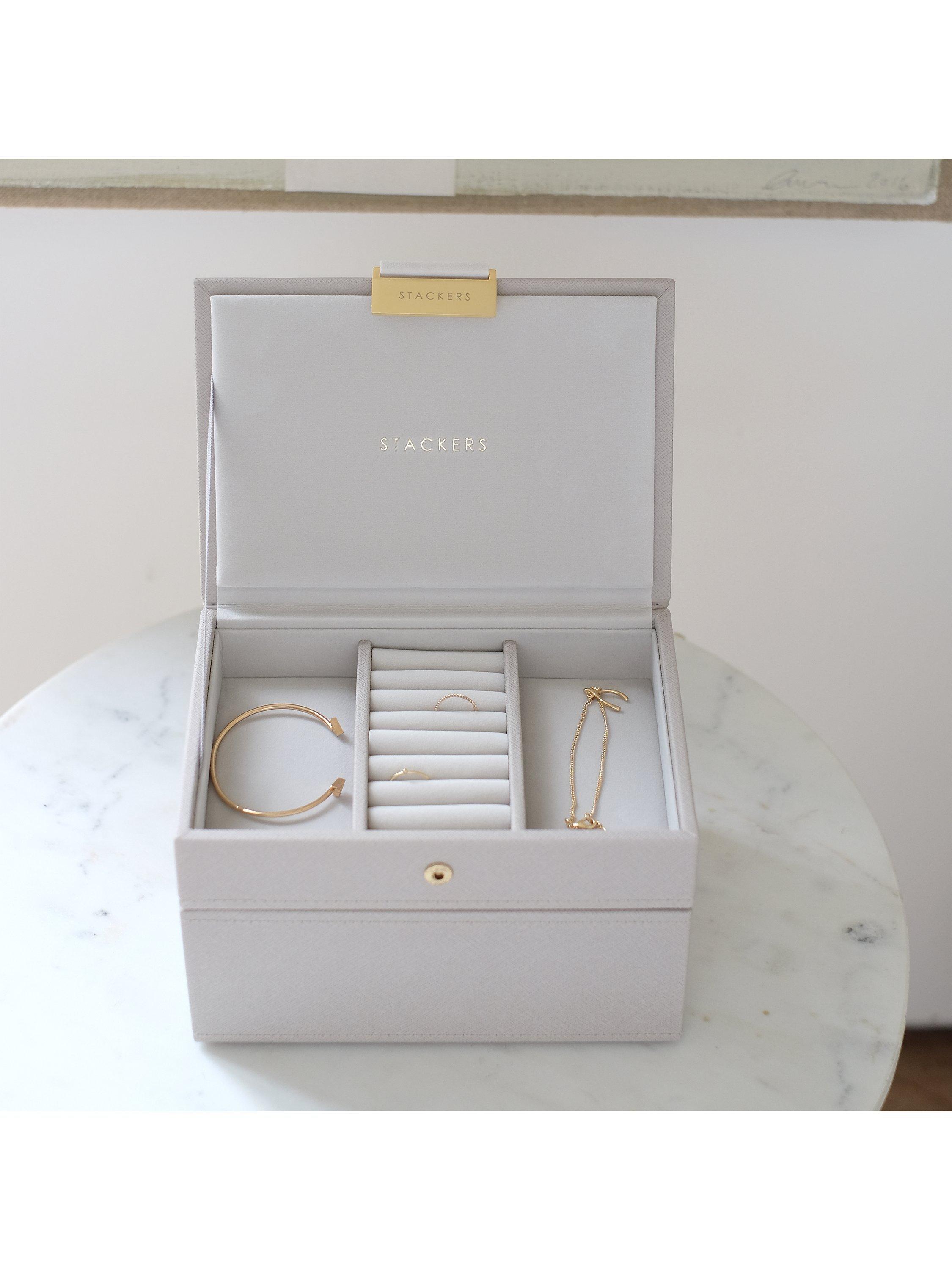 Stackers mini jewellery box stackable PU case (British brand)