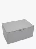 Dulwich Designs extra large leather jewellery box grey, imported from the UK