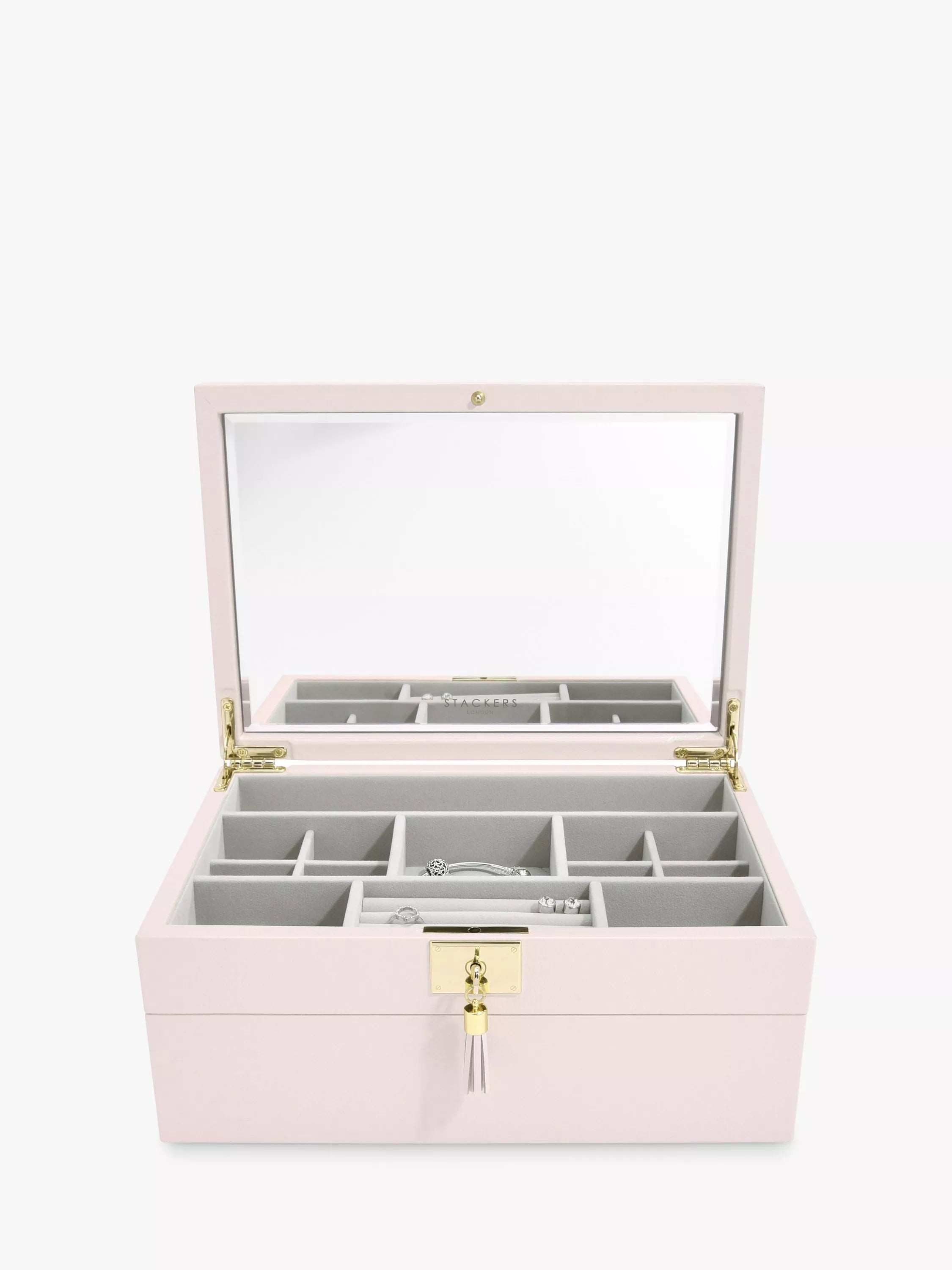 Stackers leather jewellery box 2 set, imported from the UK