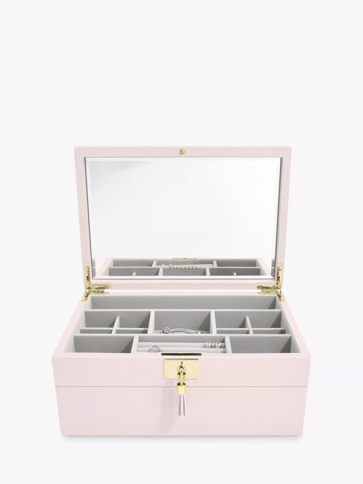 Stackers leather jewellery box 2 set, imported from the UK