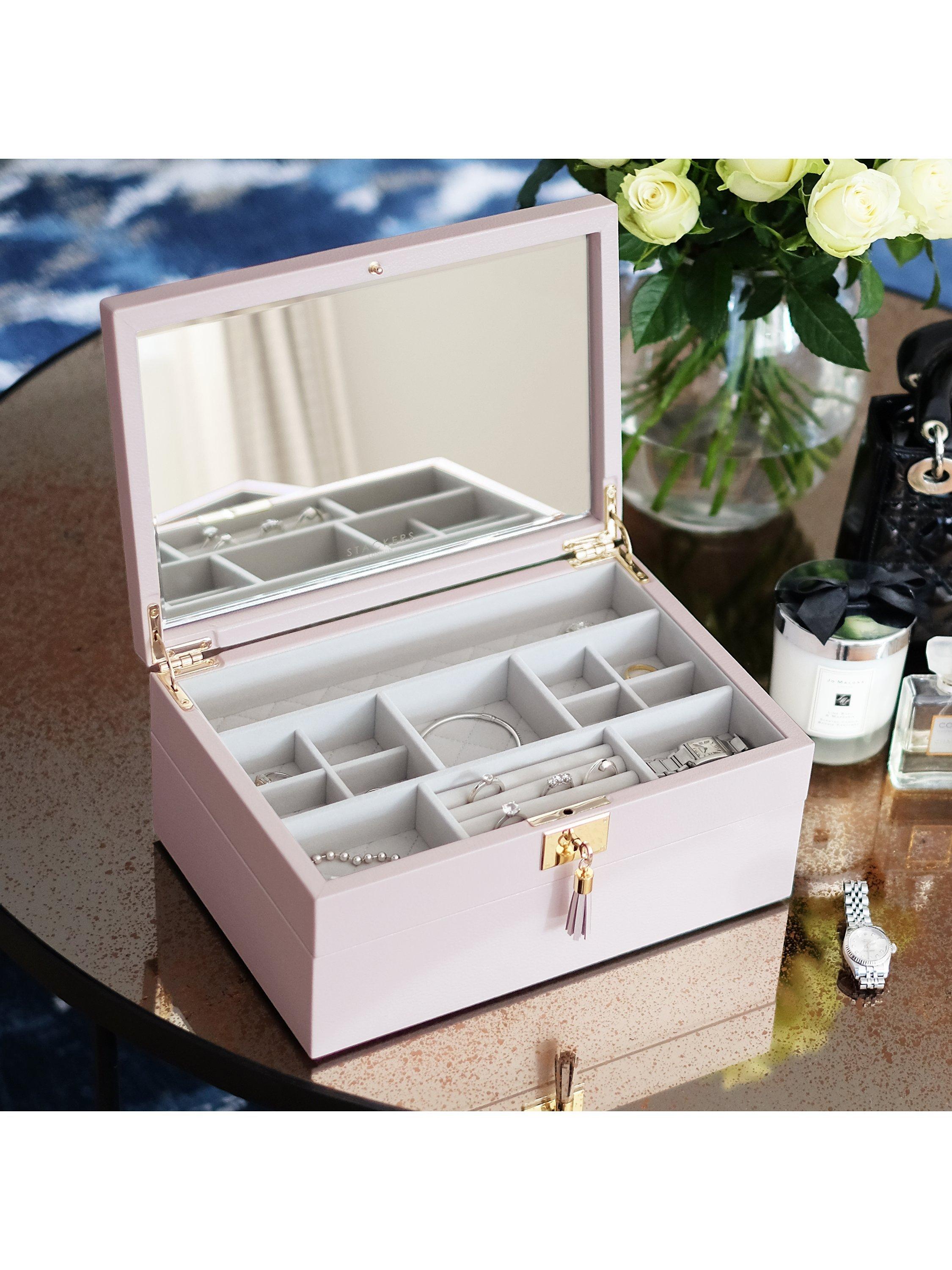Stackers leather jewellery box 2 set, imported from the UK