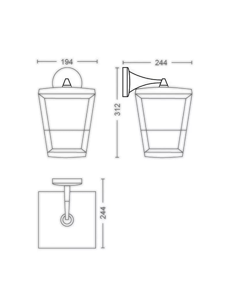 Philips Hue Econic smart outdoor wall lantern, imported from the UK