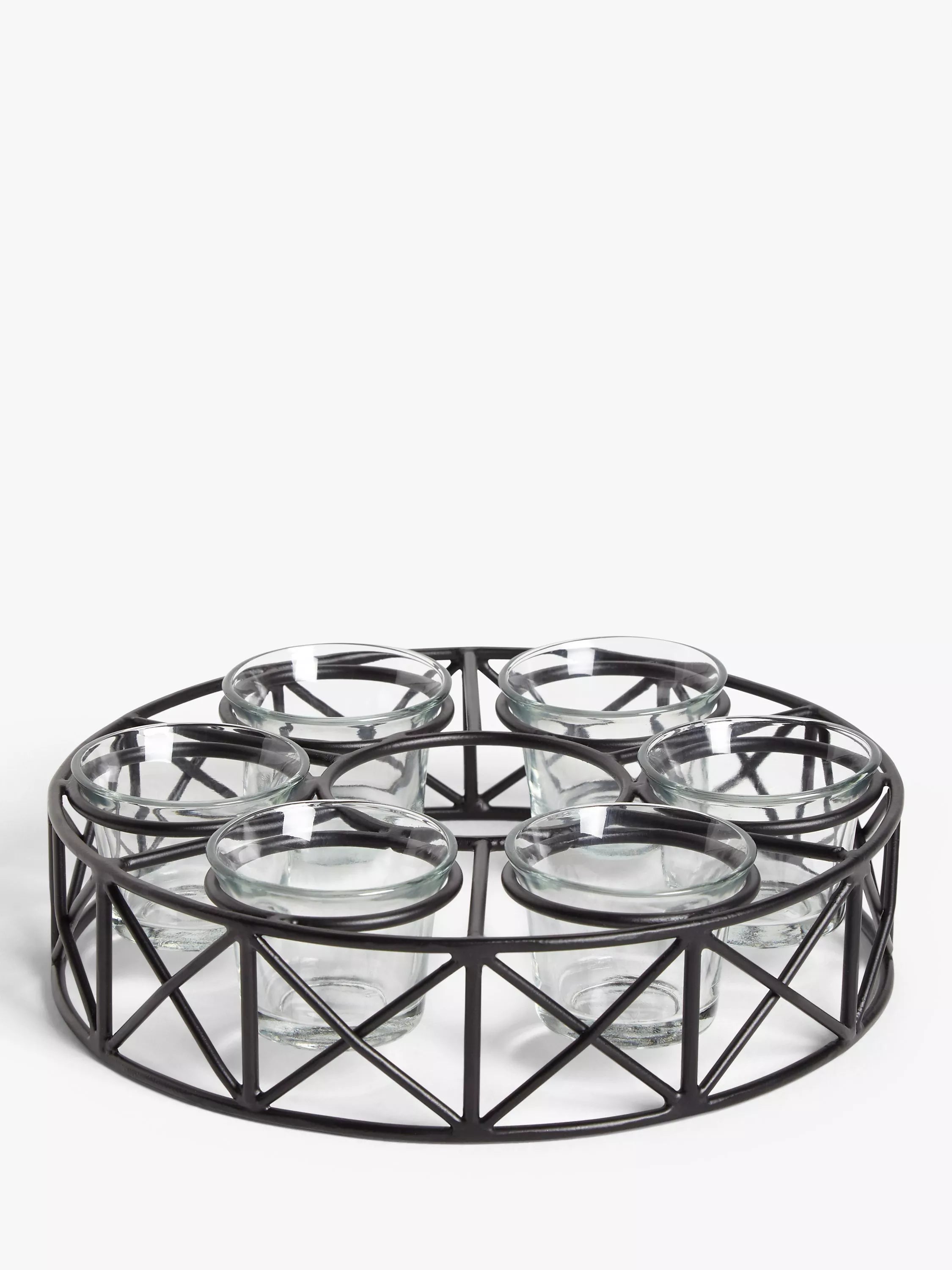 John Lewis parasol tealight candle holder black - British product