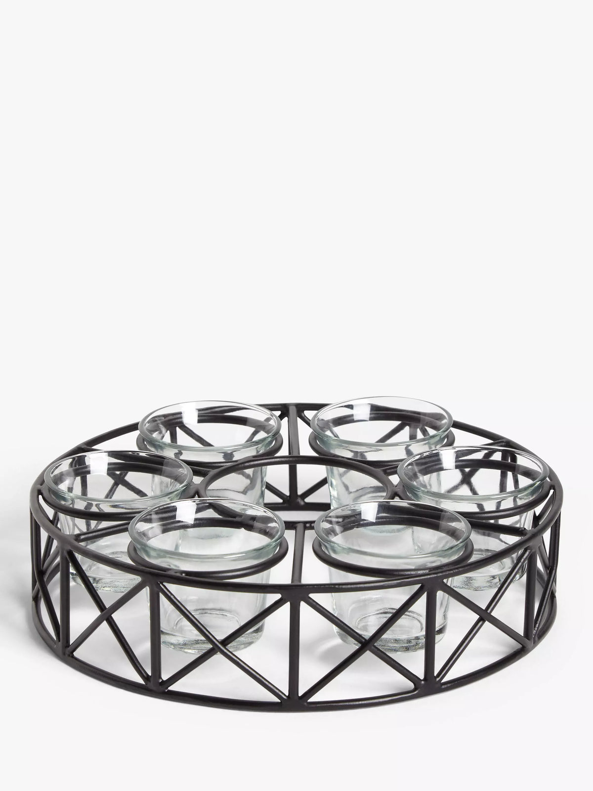 John Lewis parasol tealight candle holder black - British product
