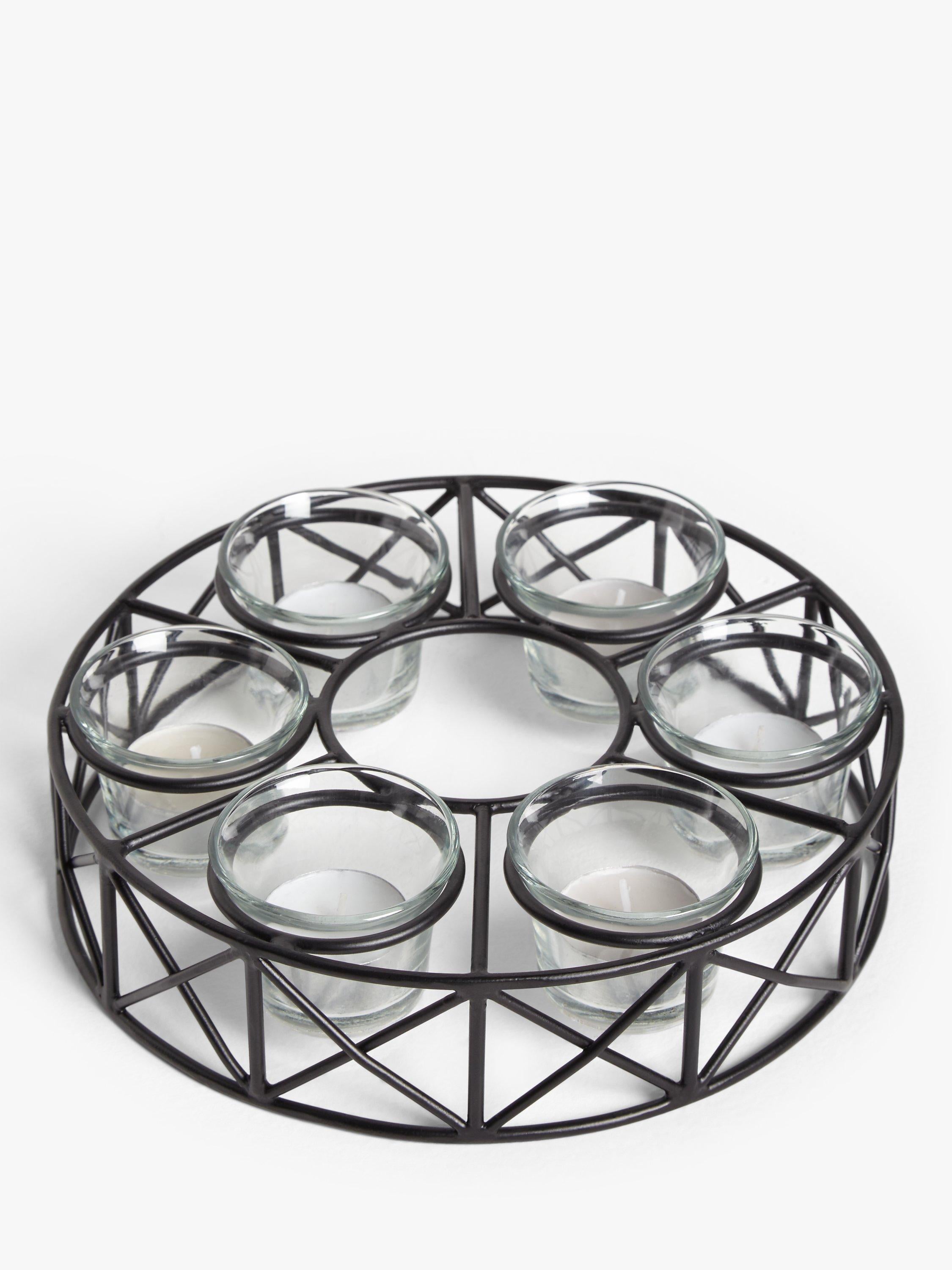 John Lewis parasol tealight candle holder black - British product
