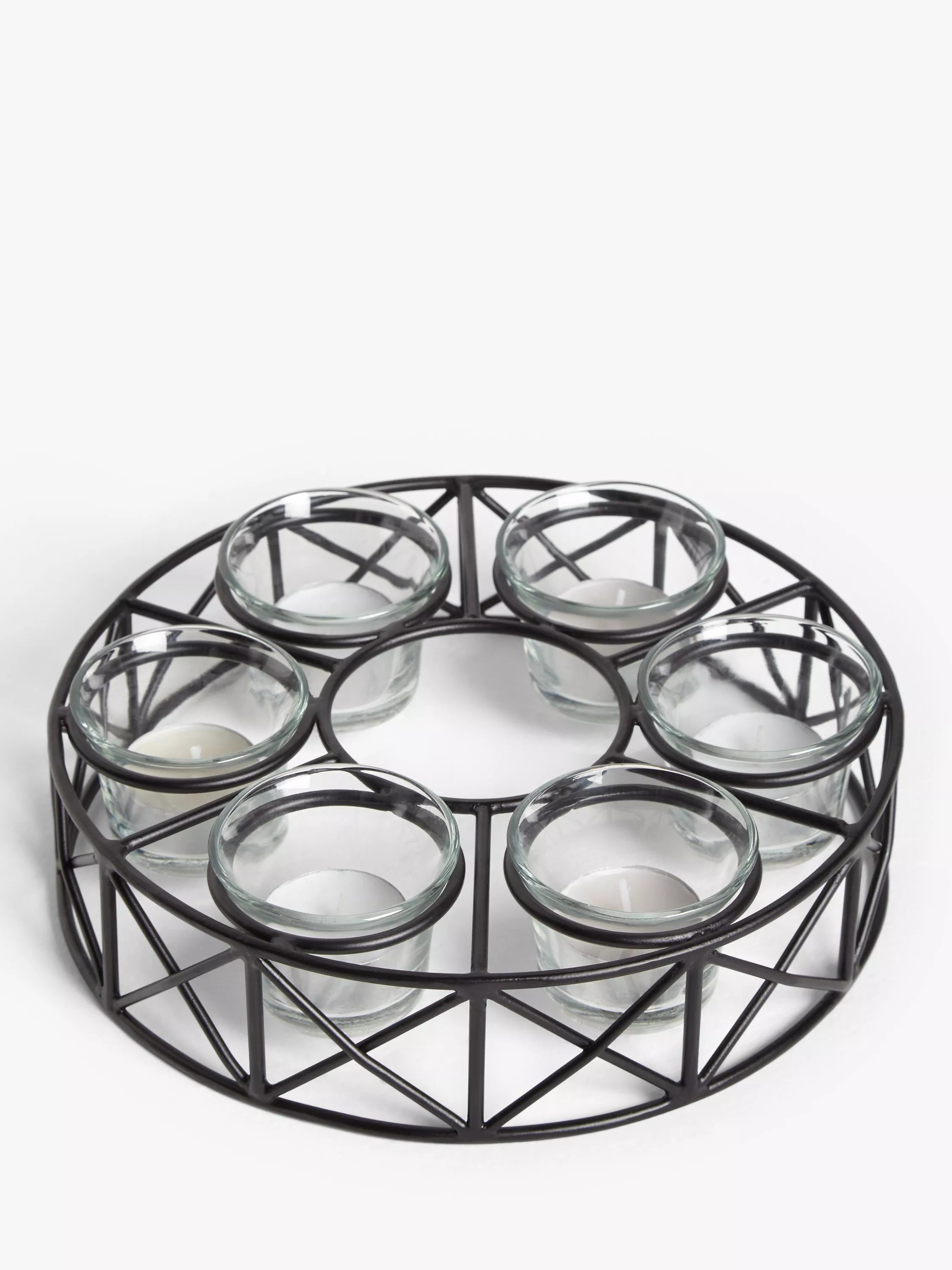 John Lewis parasol tealight candle holder black - British product