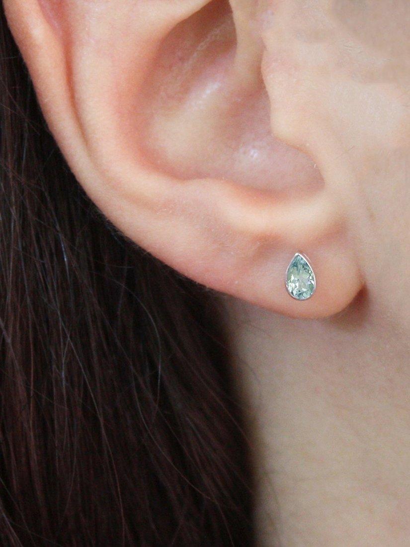 E.W Adams 9ct gold teardrop stud earrings UK version