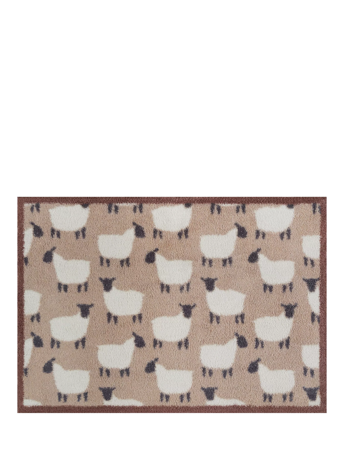 Turtle Mat Sheep Flock Door Mat, Natural