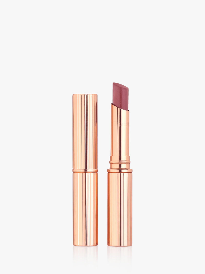 Charlotte Tilbury nude pink lipstick in Pillow Talk shade - British product