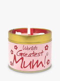 Lily-flame World's Greatest Mum scented tin candle 230g, UK version