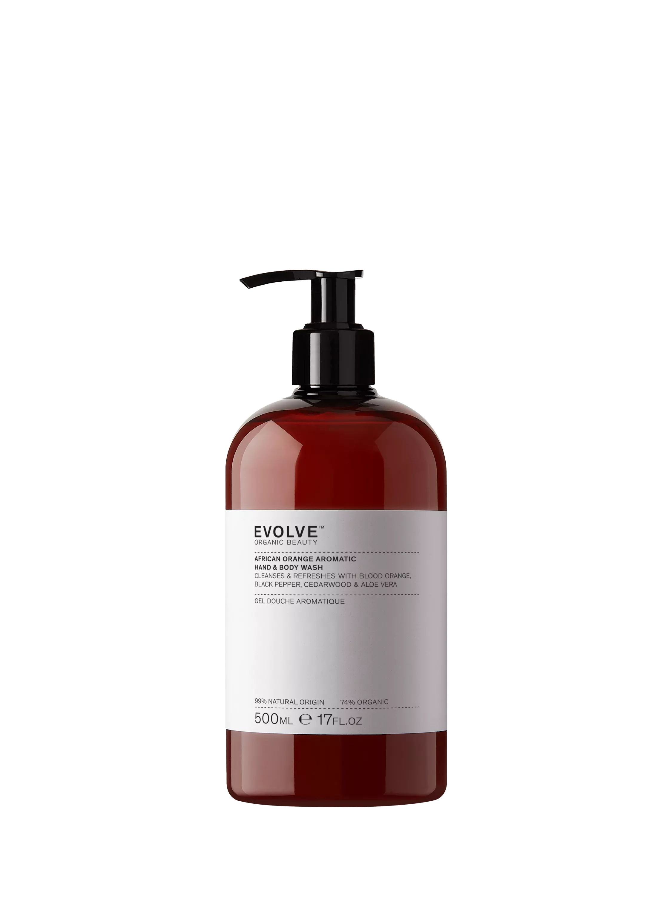Evolve Organic Beauty African Orange Aromatic Wash 500ml - British product