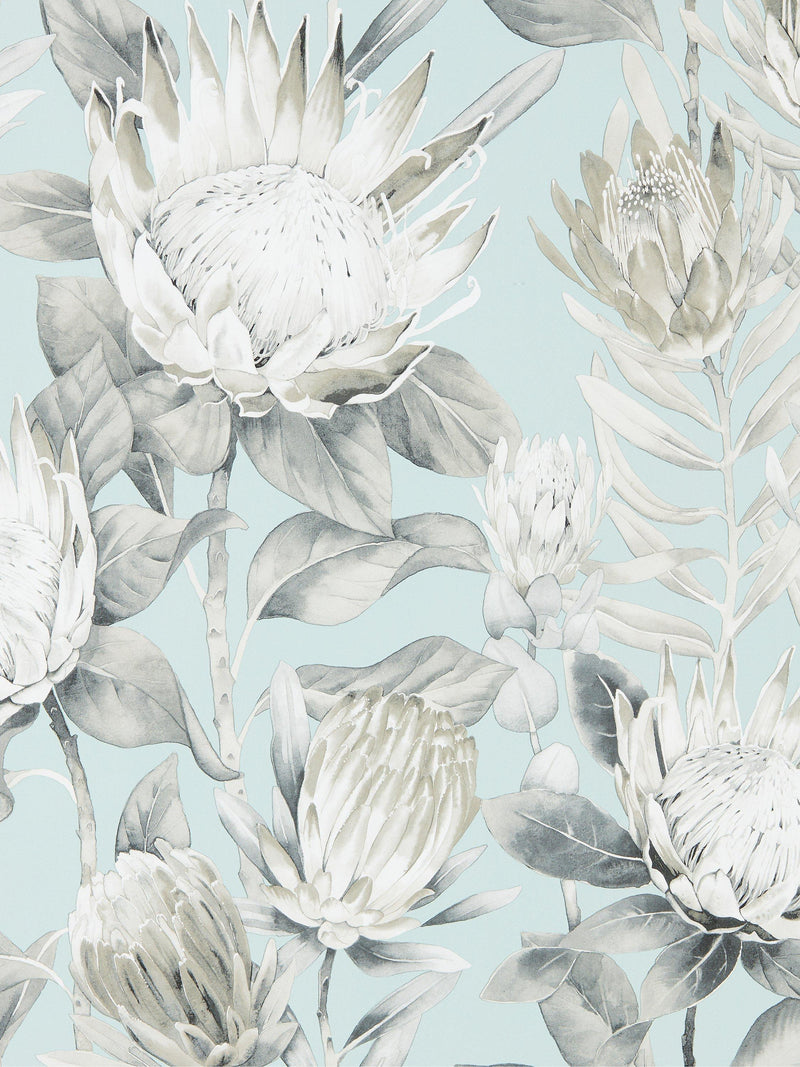 Sanderson King Protea floral pattern wallpaper (British brand)