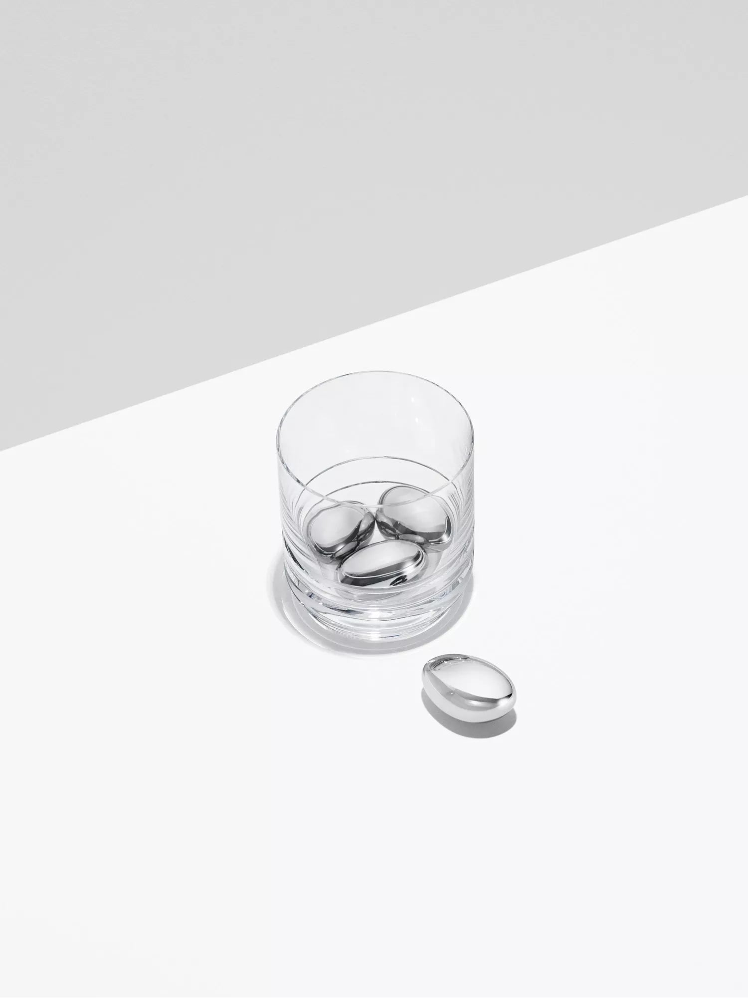 Georg Jensen Sky reusable stainless steel ice cubes, set of 4, UK version