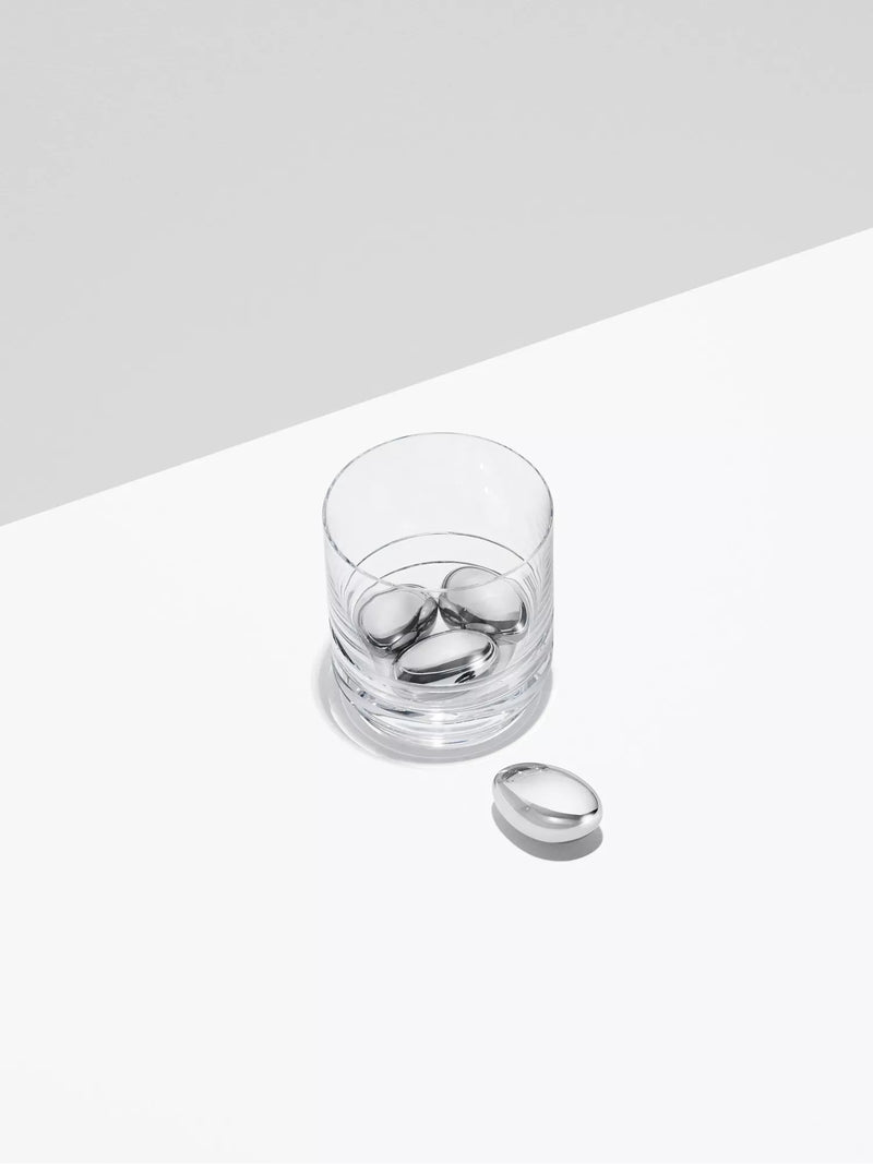 Georg Jensen Sky reusable stainless steel ice cubes, set of 4, UK version