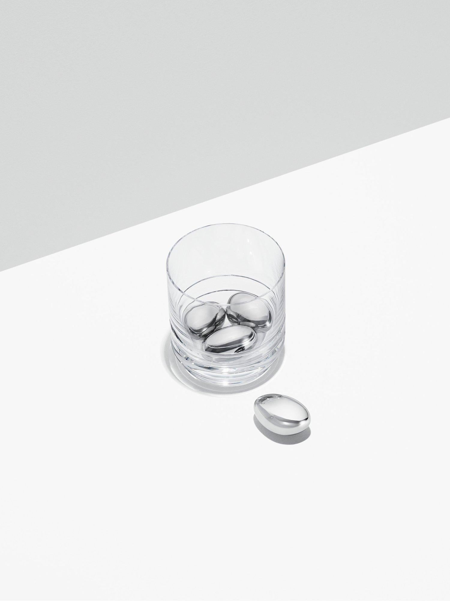 Georg Jensen Sky reusable stainless steel ice cubes, set of 4, UK version