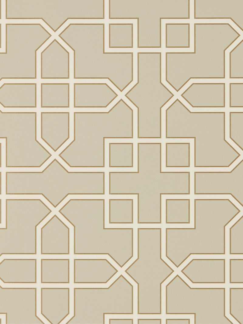 Sanderson Hampton Trellis Wallpaper geometric design (British brand)