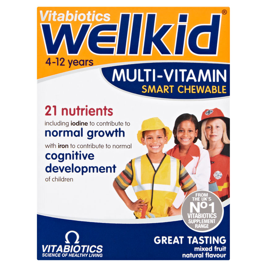 Vitabiotics WellKid Multi-Vitamin Smart Chewable 4-12 Years Chewable Tablets