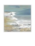 John Lewis Valeria Mravyan 'East Coast I' Framed Canvas Print, 106 x 106cm, Blue/Multi
