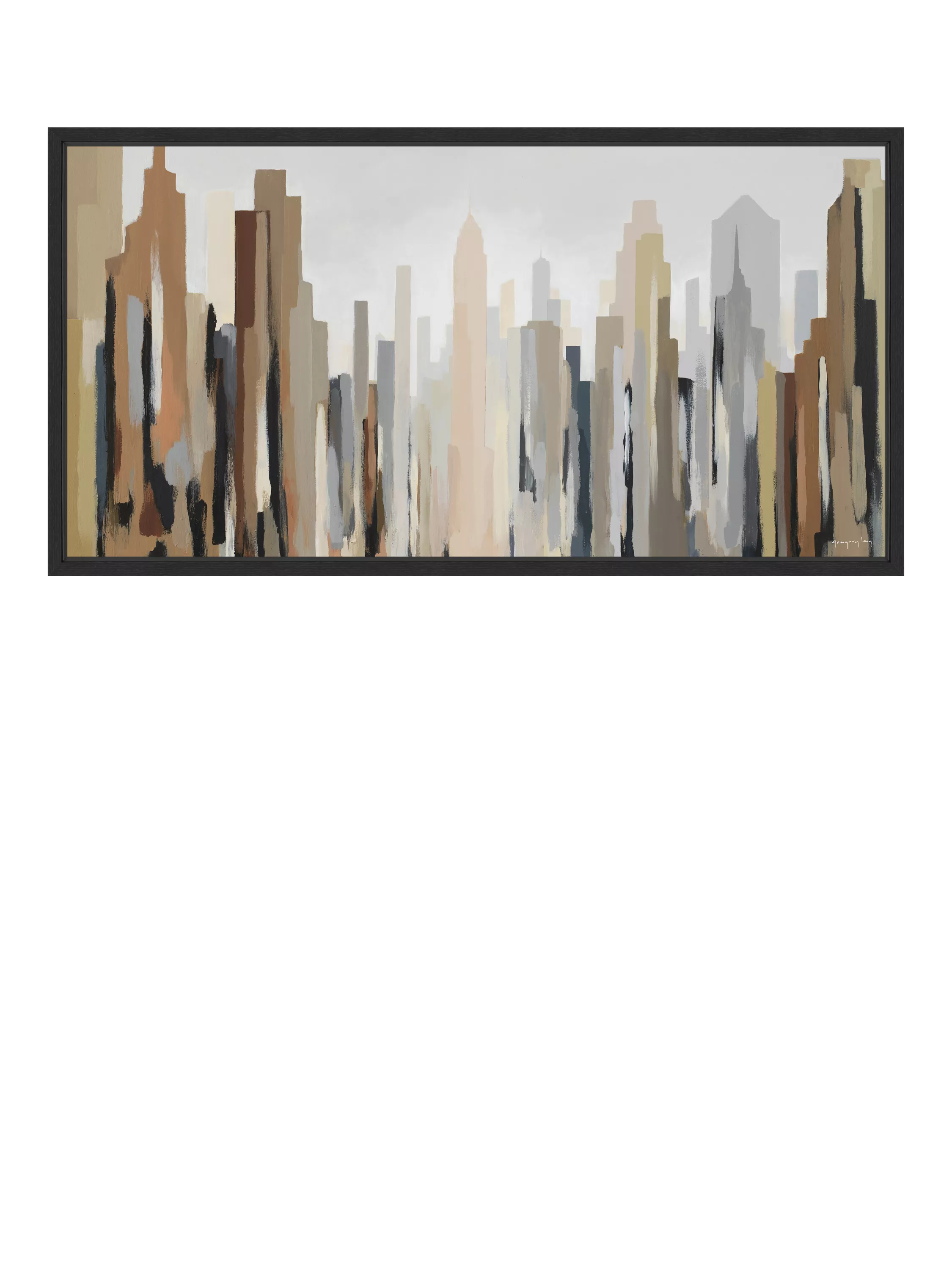 John Lewis Gregory Lang New York Skyline framed canvas 66x126cm, imported from the UK