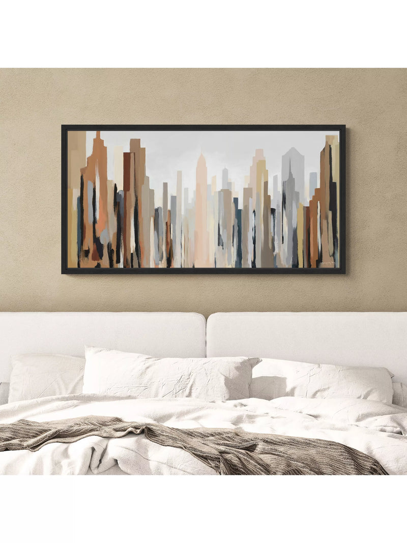 John Lewis Gregory Lang New York Skyline framed canvas 66x126cm, imported from the UK