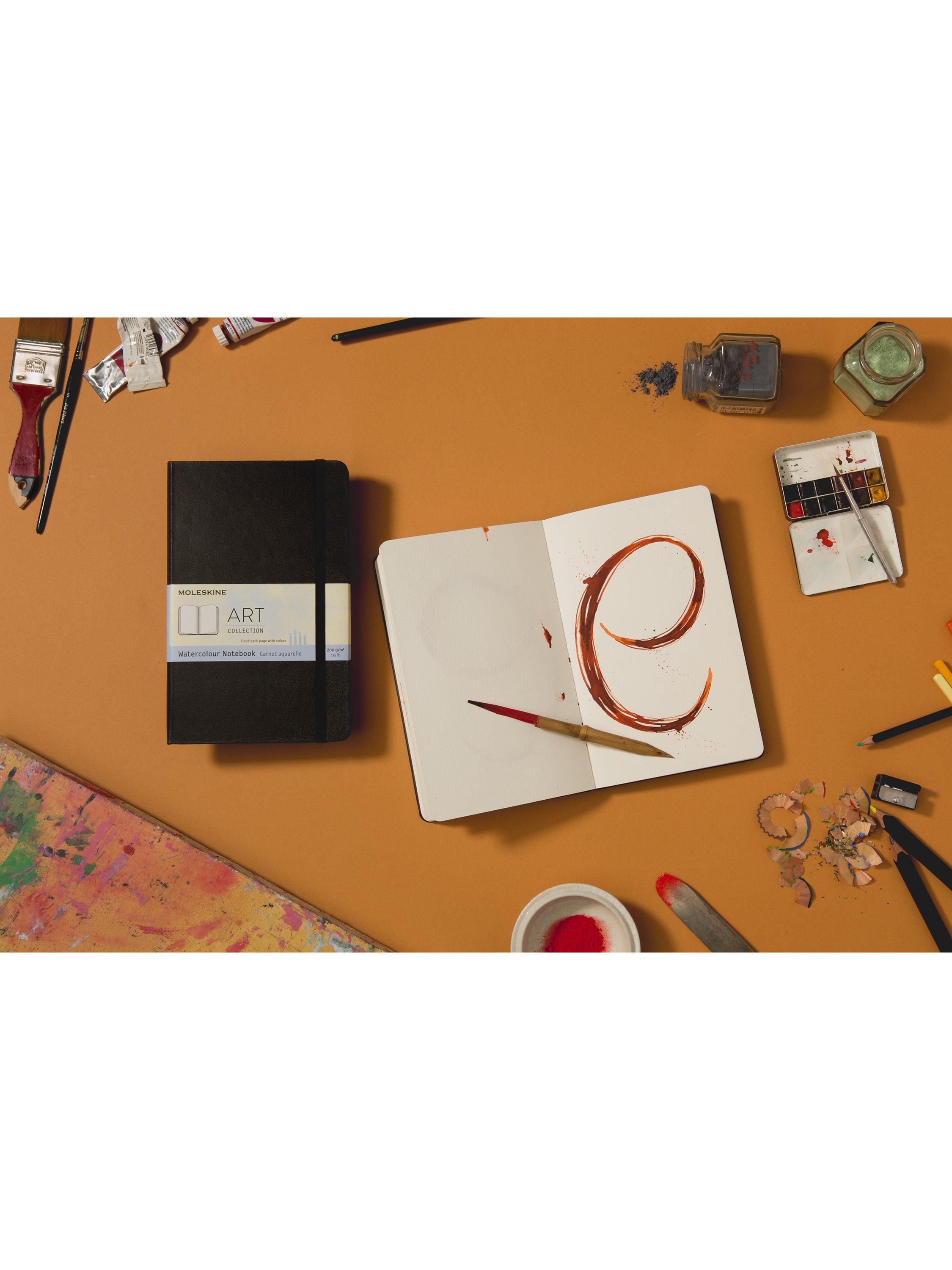 Moleskine watercolour sketchbook black large - British product